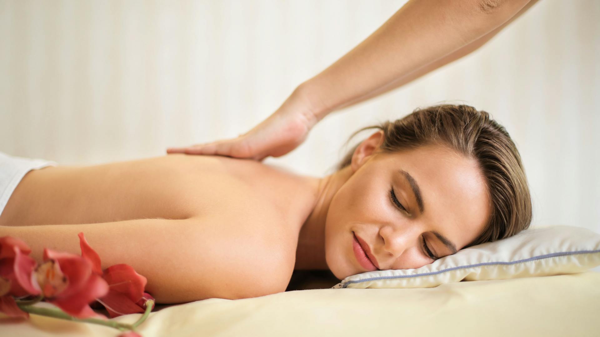 Modern wellness spa interior with red light therapy equipment